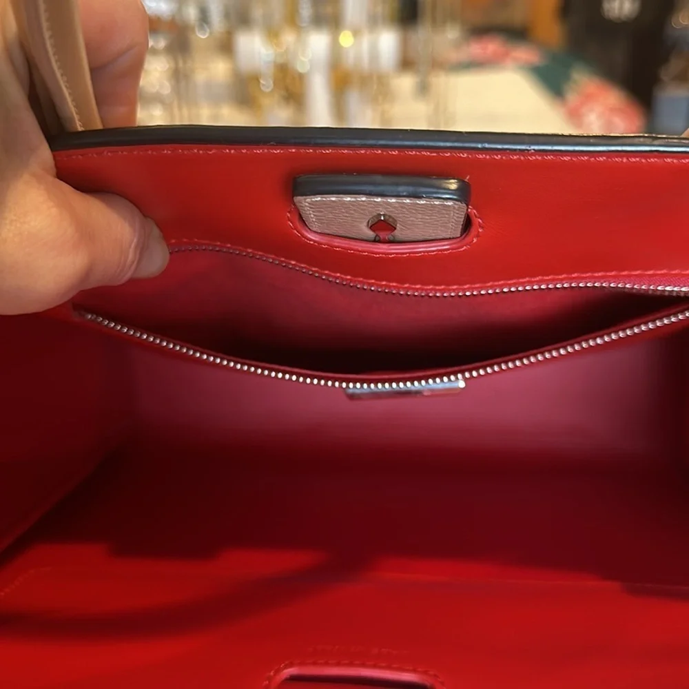 Christian Louboutin red 2 way satchel/crossbody bag